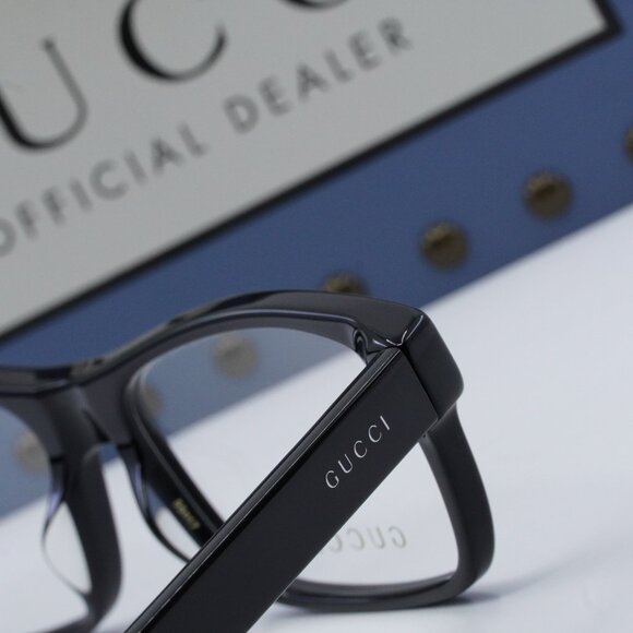 FINAL PRICE NEW GUCCI GG0006OAN 001 BLACK EYEGLASSES - Picture 4 of 9